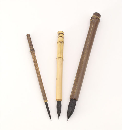 goat-synthetic blend set with bamboo cane handle