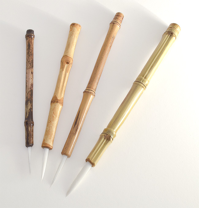 1 inch bristle length Synthetic Sable, with bamboo cane handle set.