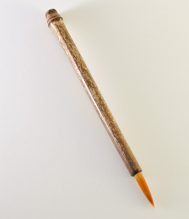 Large Orange Synthetic, with bamboo cane handle