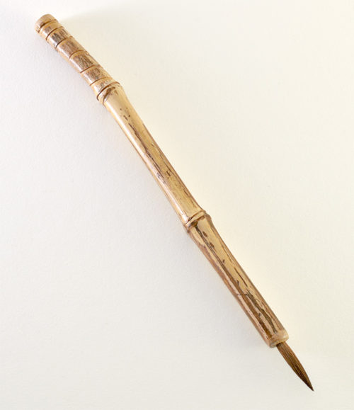 Large sized Pony Hair with bamboo cane handle.
