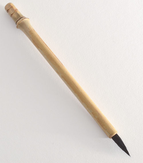 Mid Size 1/2” Goat bristle brush with bamboo cane handle.