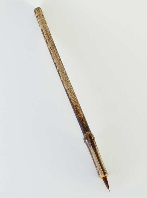 ½” long Brown Synthetic bristle, with bamboo cane handle