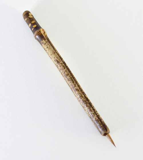 Small Siberian Elk ½” long bristle with Bamboo cane handle. Unmatched for any water based media or ink.